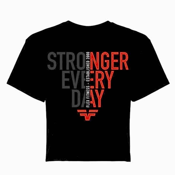 Flex Fitness Stronger Every Day women's crop T-shirt